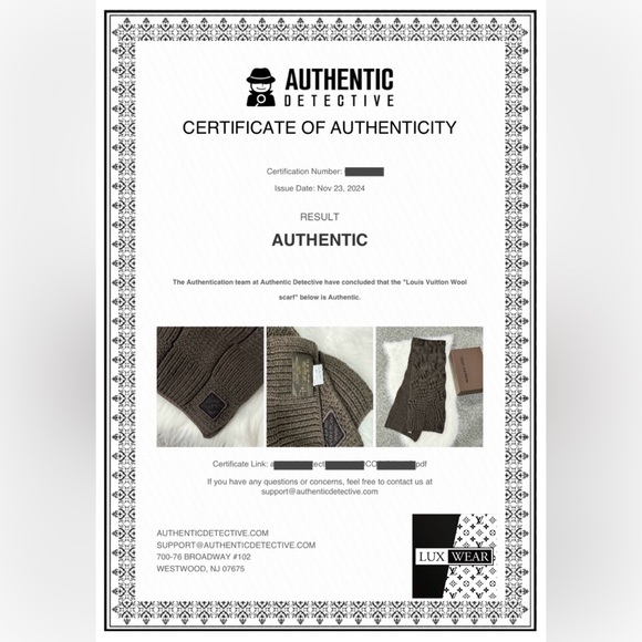 Louis Vuitton Damier Ebene Wool Scarf - Picture 3 of 13